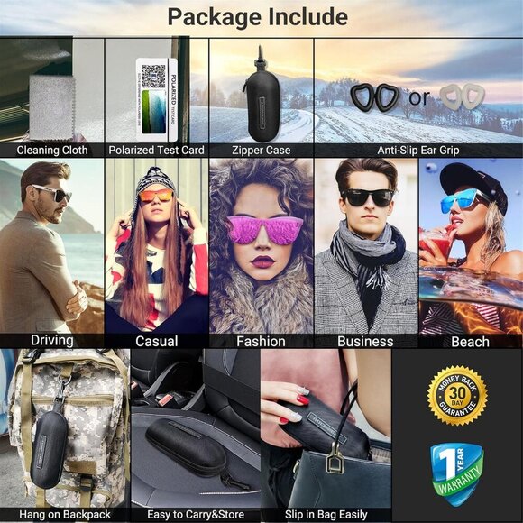 ⭐ ROCKNIGHT HD Polarized Sunglasses - UV400 Anti-Glare Lightweight Outdoor Shade - Picture 6 of 6